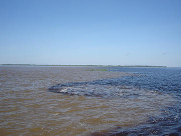 Meeting of the Rivers Negro-Solimões, Amazon