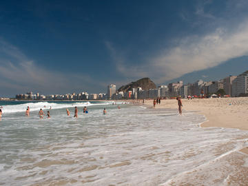 Copacabana Beach in Rio De Janeiro