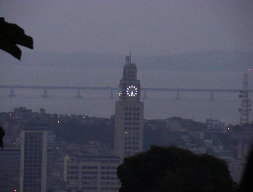 Clock tower of Brazil Central Station in Rio de Janeiro